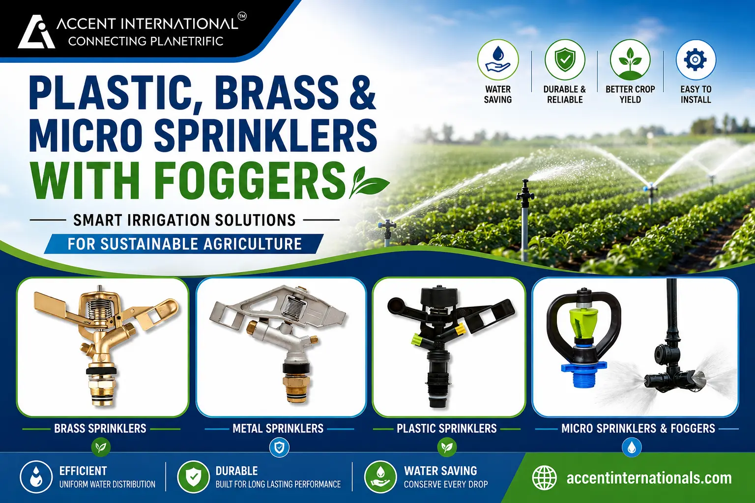 Brass and Plastic Sprinklers