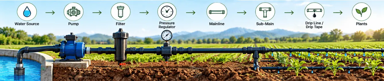 how drip irrigation works